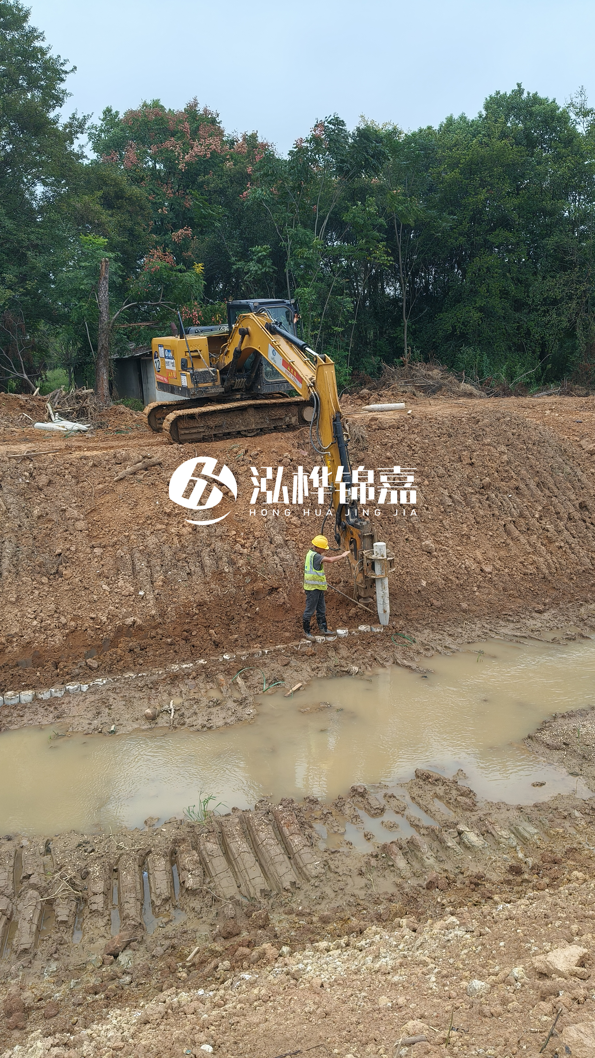 水泥仿木樁施工隊泓樺錦嘉 - 打樁機可以打多少米的樁？