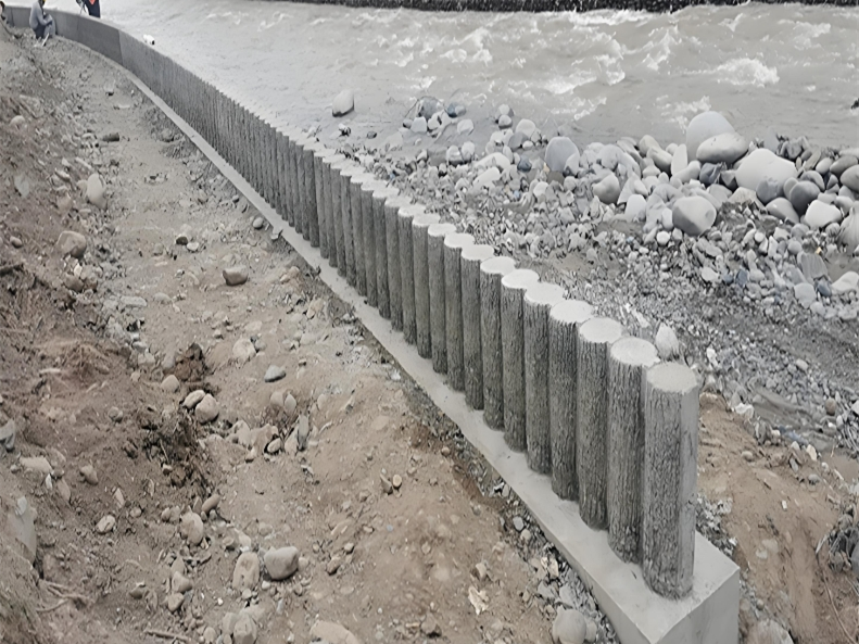 水泥仿木樁施工隊(duì)泓樺錦嘉 - 水泥圓樁適合用于哪些工程?